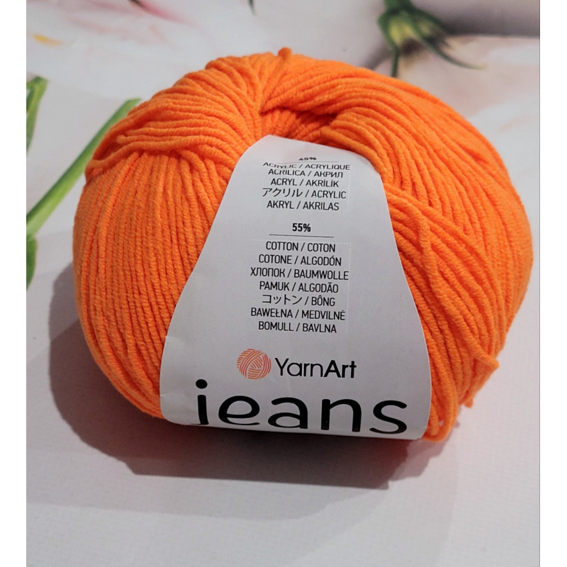 YarnArt Jeans 77 оранжевий неон YarnArt Jeans 77 оранжевий неон