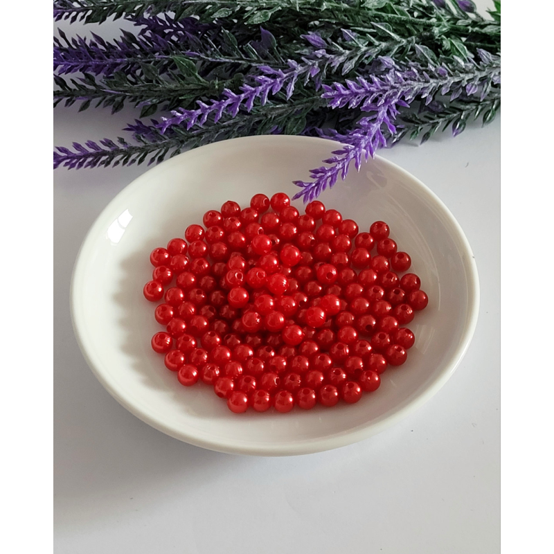 Намистини 6мм червоний Намистини 6мм червоний