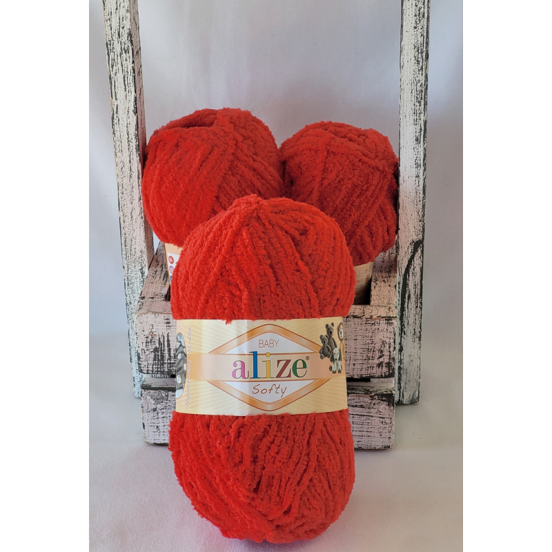 Alize Softy №56 червоний Alize Softy №56 червоний