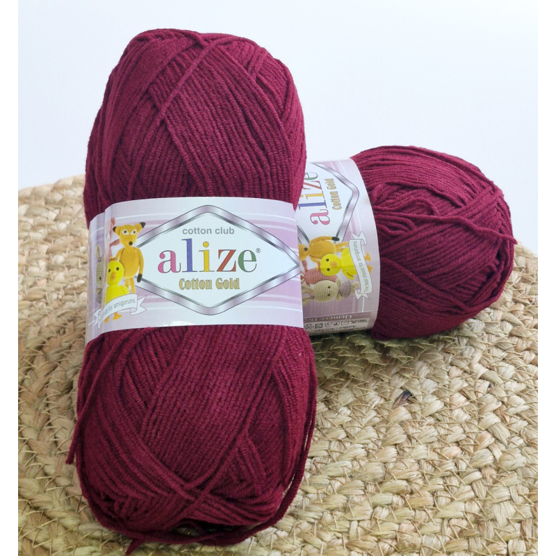 Alize Cotton Gold №57 бордовий Alize Cotton Gold №57 бордовий