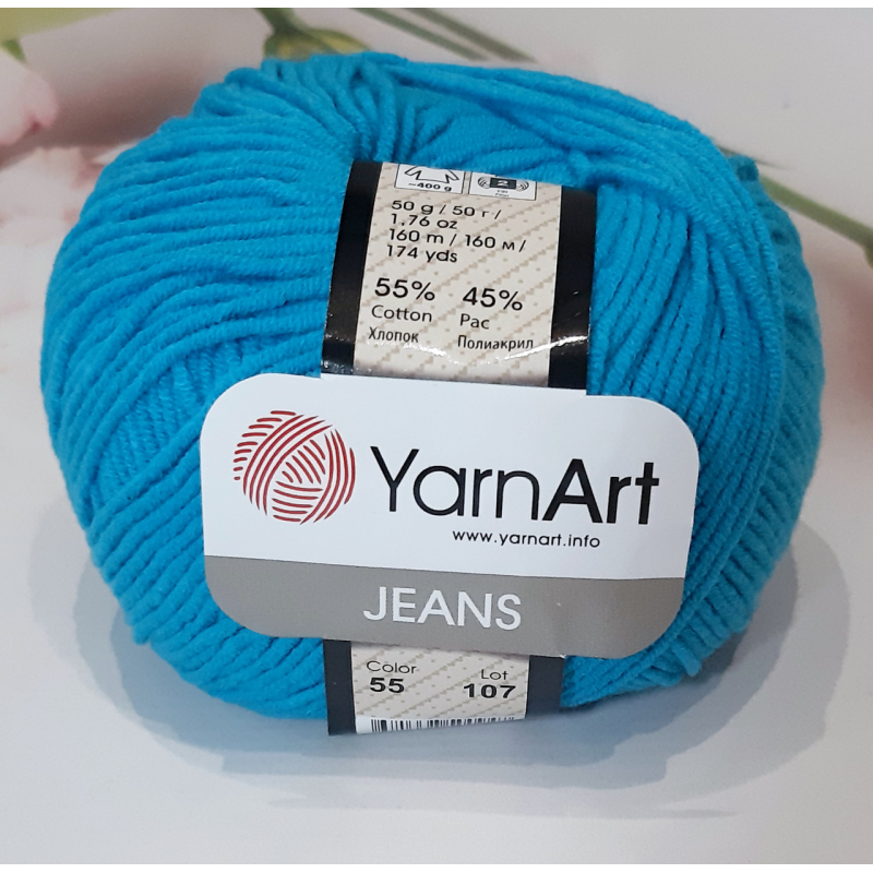 YarnArt Jeans №55-бірюзовий YarnArt Jeans №55-бірюзовий