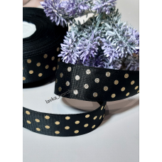Стрічка репс Горох чорний