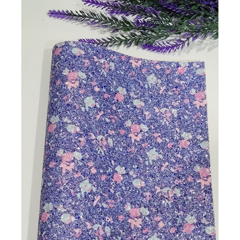 Екошкіра 20*15см Квіти синій Екошкіра 20*15см Квіти синій