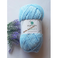 Пряжа Popyarn Velvet No003 голубий